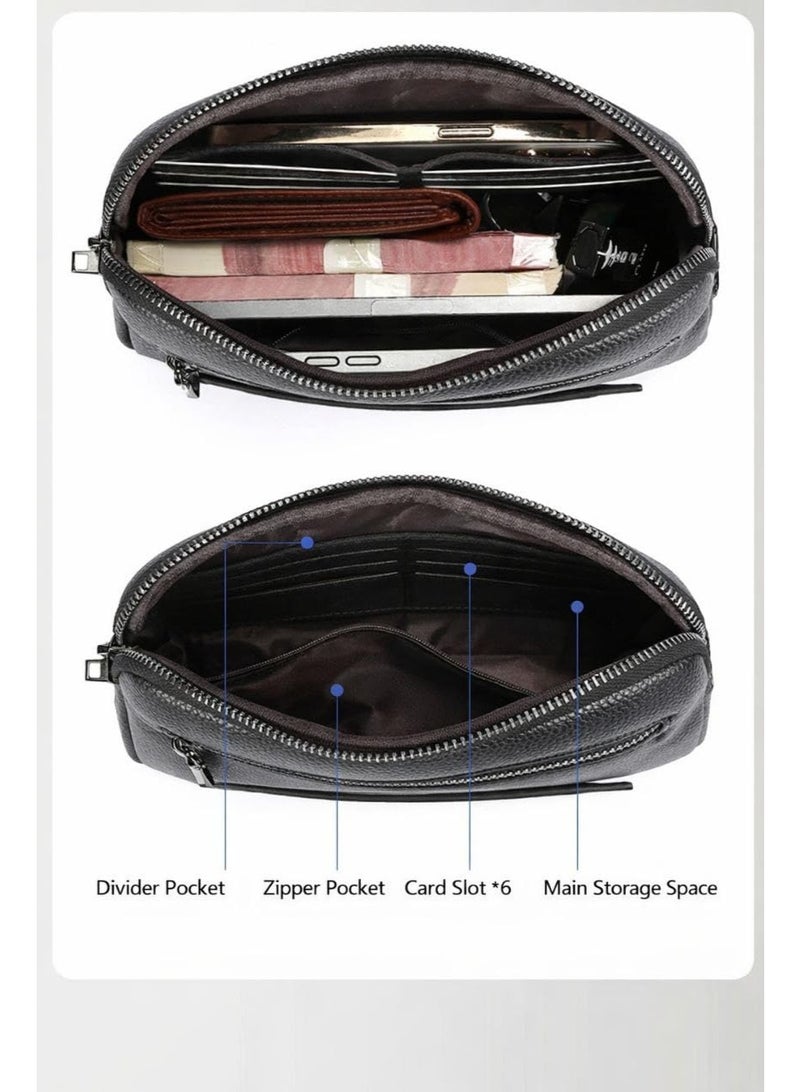 Unisex Smart Fingerprint Lock Hand bag with Anti-Theft Technology - 2-Zipper Security, 10-Fingerprint Capacity, Handle , Compatible with Smartphones/Tablets/Laptops - Image 5